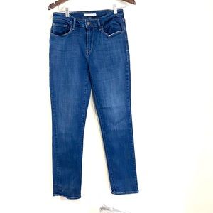 LEVIS Womens 30/10 Blue Medium Wash Mid Rise Skinny Jeans DD1